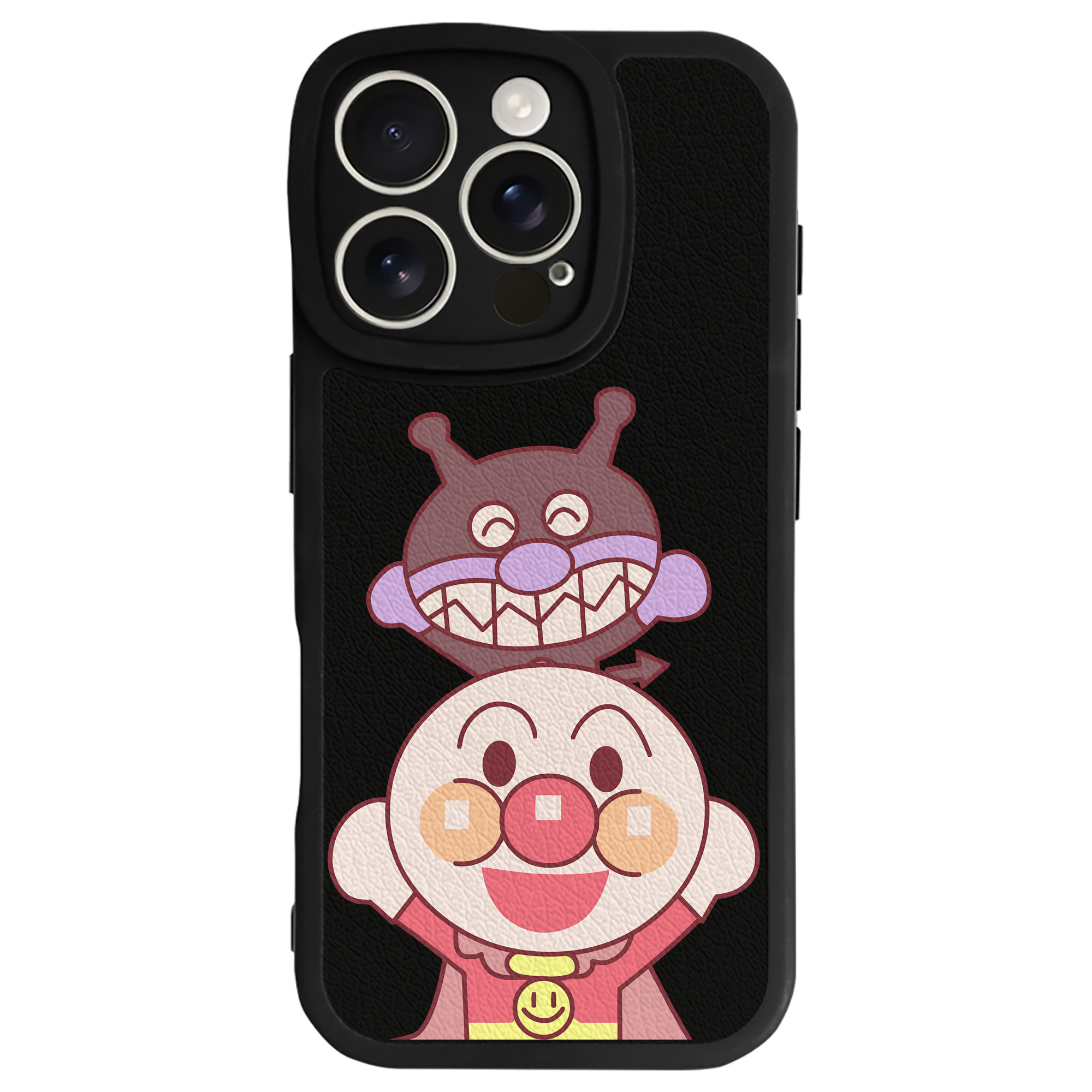 （画像用） アンパンマン Anpanman 【iPhone 16シリーズ対応】シリコンスマホケース（レザー調） 材質：シリコン